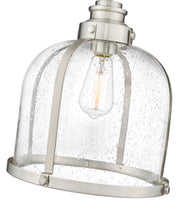 Burren 1 Light 12.25" Pendant in Brushed Nickel