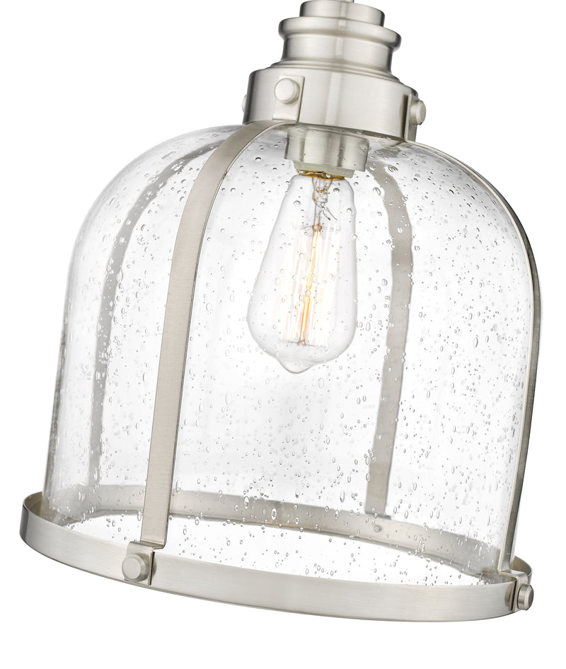 Burren 1 Light 12.25" Pendant in Brushed Nickel