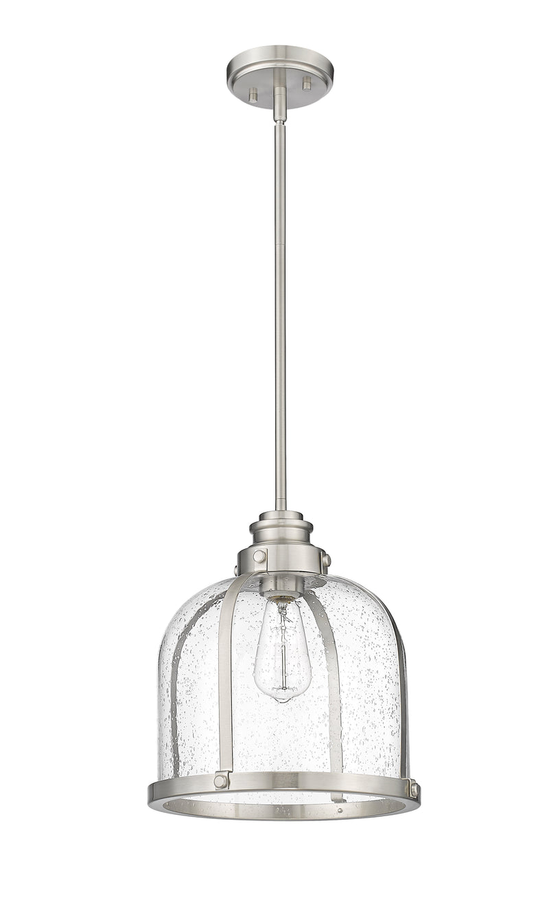 Burren 1 Light 12.25" Pendant in Brushed Nickel