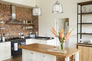 Burren 1 Light 12.25" Pendant in Brushed Nickel in a room setting