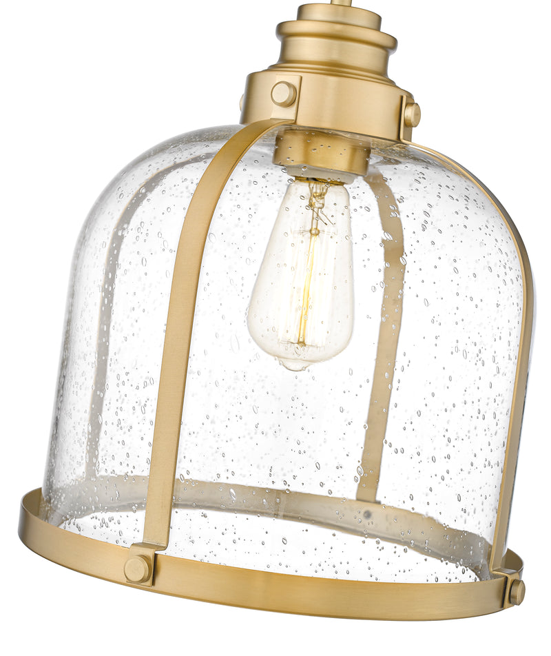 Burren 1 Light 12.25" Pendant in Heritage Brass