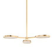 Patras 3-Light Semi-Flush Mount in Vintage Brass