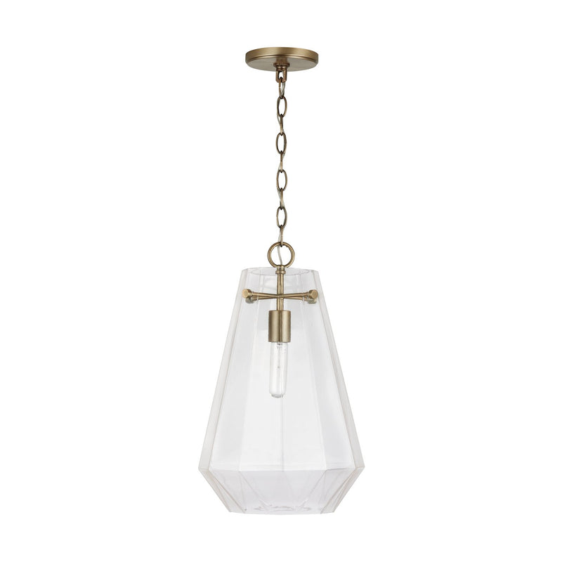 Lee Mini Pendant in Aged Brass