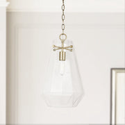 Lee Mini Pendant in Aged Brass