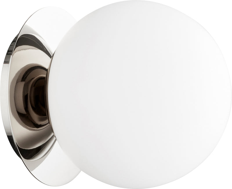 Jasper 1 Light Globe Wall or Ceiling Mount in Polished Nickel