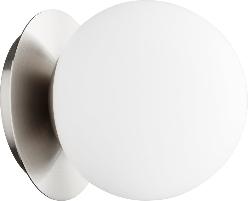 Jasper 1 Light Globe Wall or Ceiling Mount in Satin Nickel