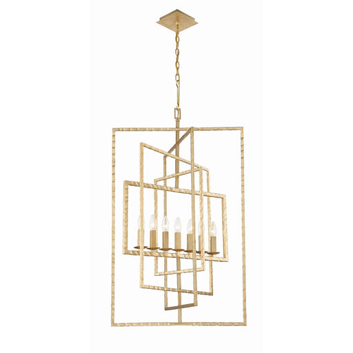 Capri 7 Light 24" Chandelier in Antique Gold