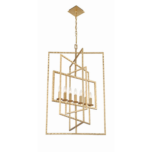 Capri 7 Light 24" Chandelier in Antique Gold