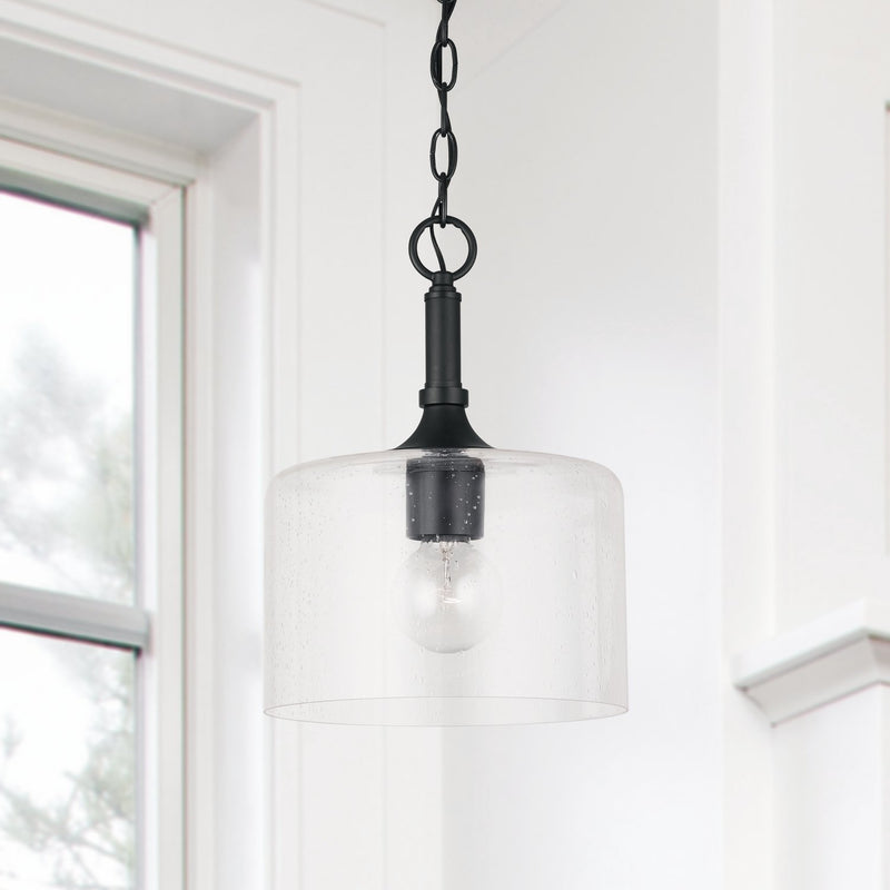 Carter Pendant in Matte Black