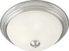 Essentials - 584x Two Light Flush Mount in Satin Nickel
