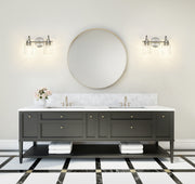 Kinsley 2 Light 14.5" Vanity in Brushed Nickel in a room setting