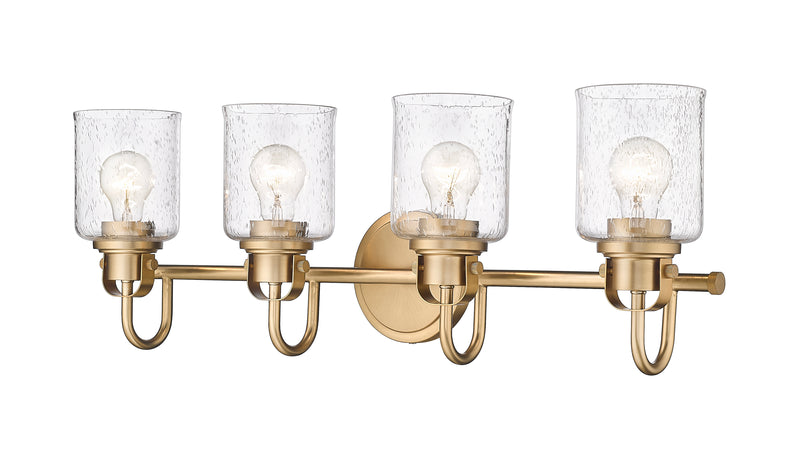 Kinsley 4 Light 28" Vanity in Heirloom Gold