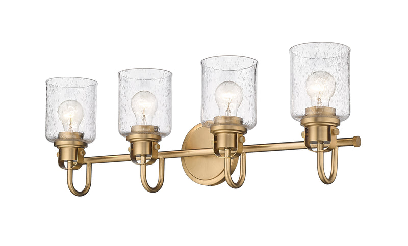 Kinsley 4 Light 28" Vanity in Heirloom Gold