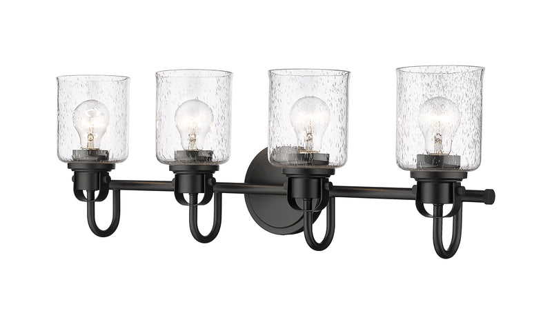 Kinsley 4 Light 28" Vanity in Matte Black