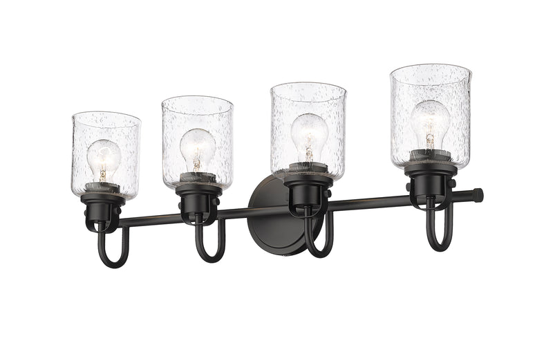 Kinsley 4 Light 28" Vanity in Matte Black