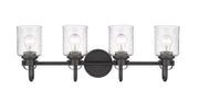 Kinsley 4 Light 28" Vanity in Matte Black