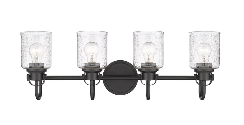 Kinsley 4 Light 28" Vanity in Matte Black