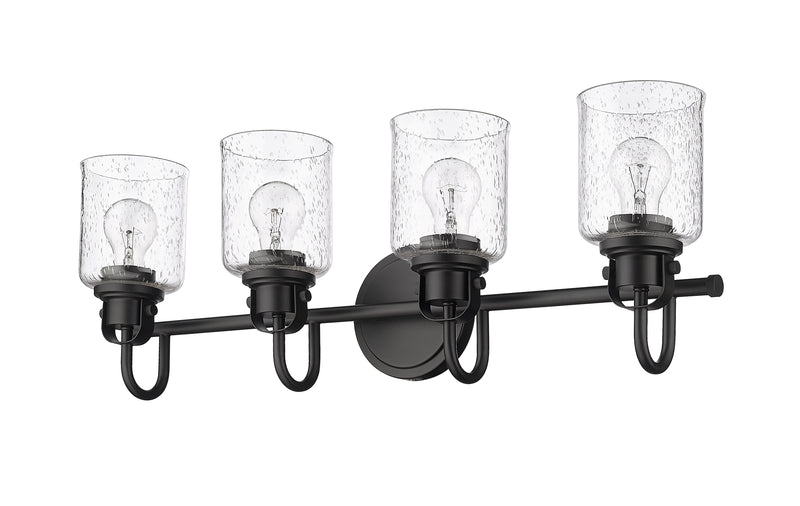 Kinsley 4 Light 28" Vanity in Matte Black
