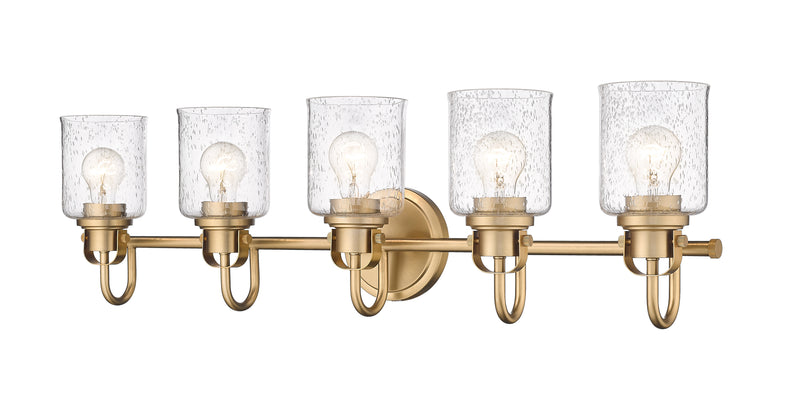Kinsley 5 Light 35" Vanity in Heirloom Gold