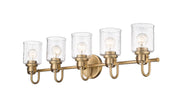 Kinsley 5 Light 35" Vanity in Heirloom Gold