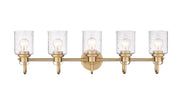 Kinsley 5 Light 35" Vanity in Heirloom Gold