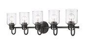 Kinsley 5 Light 35" Vanity in Matte Black