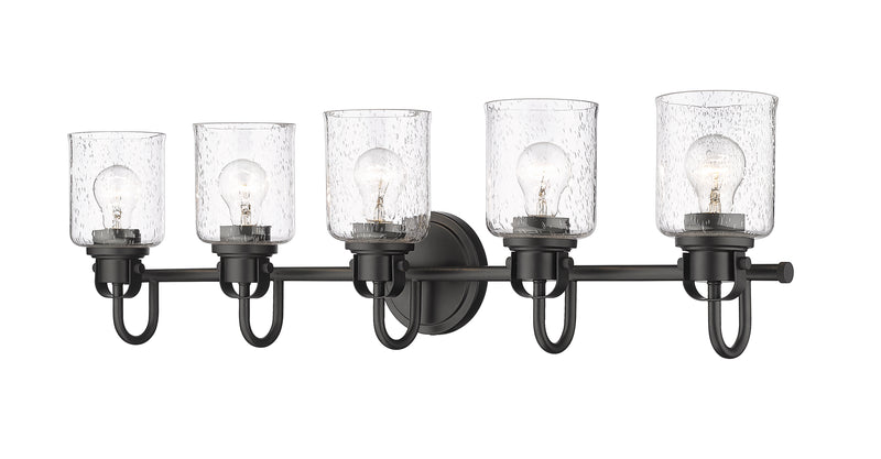 Kinsley 5 Light 35" Vanity in Matte Black