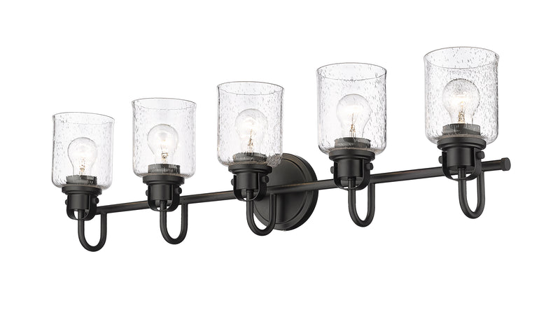 Kinsley 5 Light 35" Vanity in Matte Black