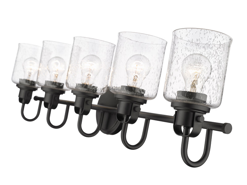 Kinsley 5 Light 35" Vanity in Matte Black