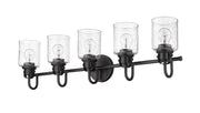 Kinsley 5 Light 35" Vanity in Matte Black