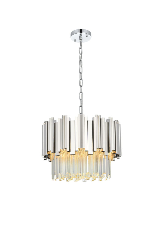 Willow 4-Light 16" Chandelier in Chrome And Clear