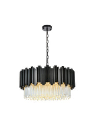 Willow 8-Light 24" Chandelier in Black And Clear