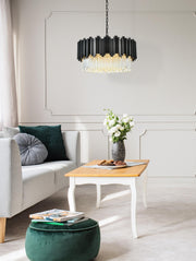 Willow 8-Light 24" Chandelier in Black And Clear