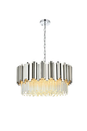 Willow 8-Light 24" Chandelier in Chrome And Clear
