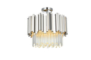 Willow 4-Light Semi-Flush Mount in Chrome And Clear