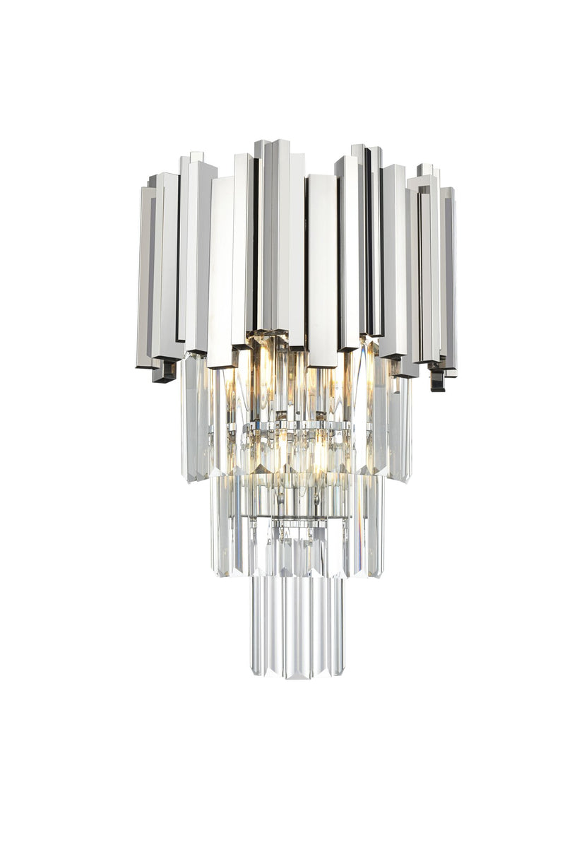 Willow 3-Light Wall Sconce in Chrome And Clear