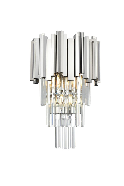 Willow 3-Light Wall Sconce in Chrome And Clear