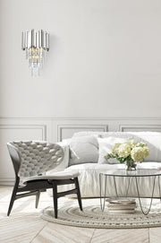 Willow 3-Light Wall Sconce in Chrome And Clear