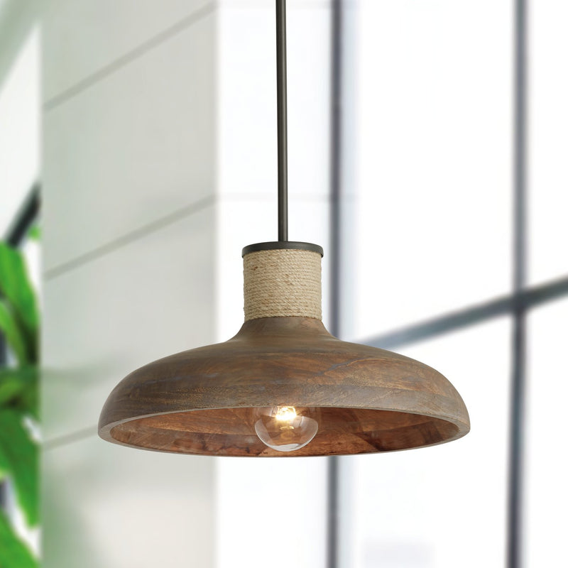 Jacob Bell Pendant in Grey Wash and Iron Silk