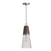 Connor Mini Pendant in Black Wash and Matte Nickel