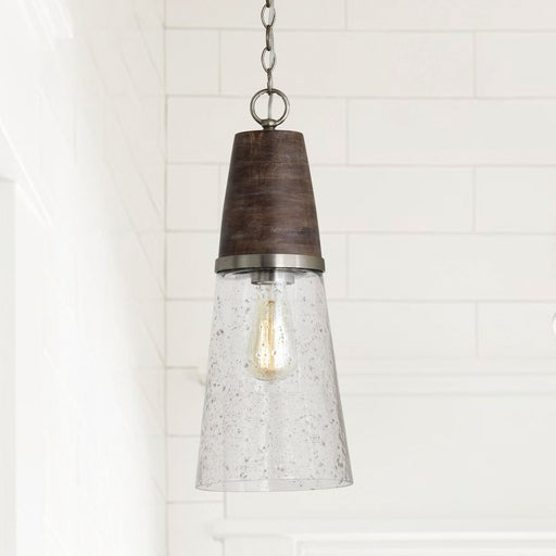 Connor Mini Pendant in Black Wash and Matte Nickel