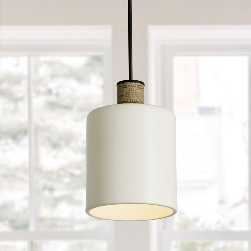 Destin Cylinder Pendant in Dark Pewter