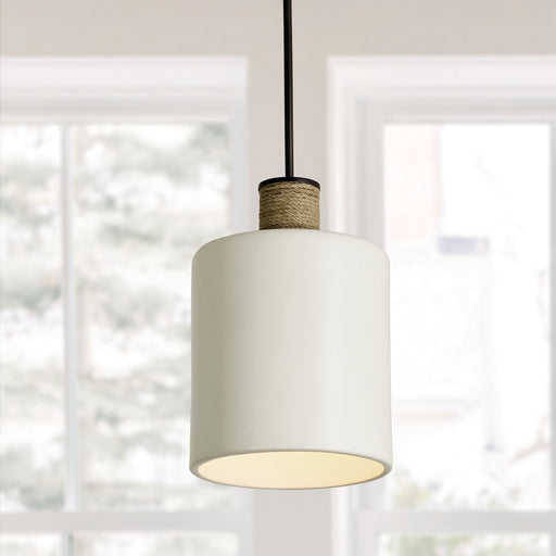 Destin Cylinder Pendant in Dark Pewter