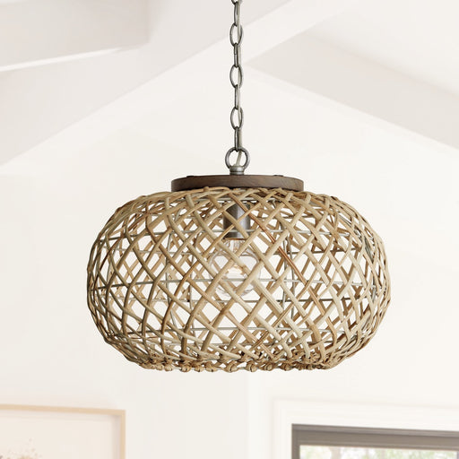 Rainey Pendant in Grey Wash and Antique Nickel