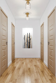 Kinsley 1 Light 5.25" Flush Mount in Heirloom Gold in a room setting