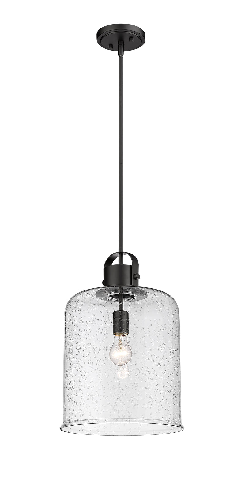 Kinsley 1 Light 12" Pendant in Matte Black