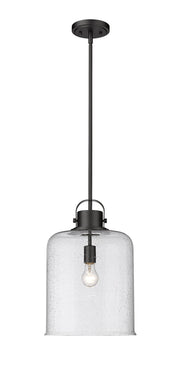 Kinsley 1 Light 12" Pendant in Matte Black