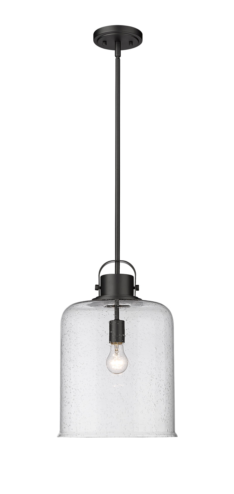 Kinsley 1 Light 12" Pendant in Matte Black