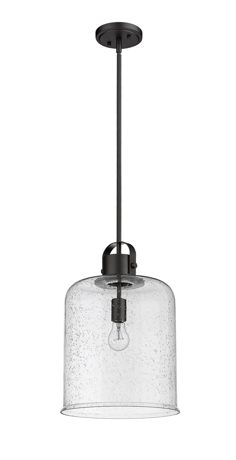 Kinsley 1 Light 12" Pendant in Matte Black