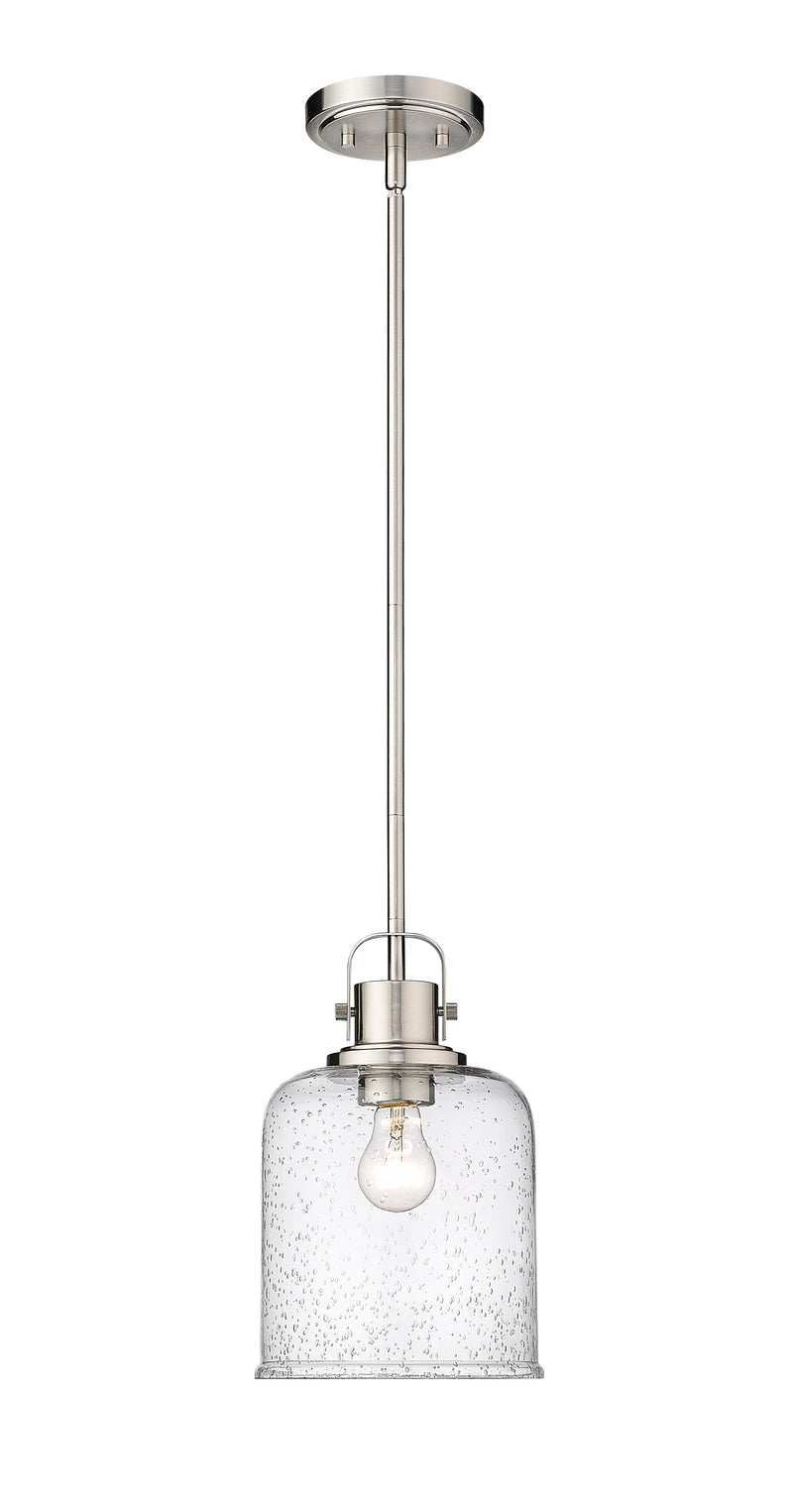 Kinsley 1 Light 8" Pendant in Brushed Nickel